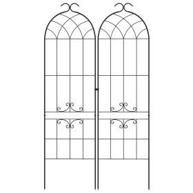 2 Pcs Garden Trellis for Climbing Plants, Outdoor Metal Trellis Plant Support Trellises for Patio, Lawn, Backyard