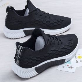 Women's Running Shoes Women's Vulcanized Women Casual Flat Shoes 2022 Sports Shoes Women's Walking Shoes Ladies Summer Plus Size (Shoe Size: 40, Color: Black)